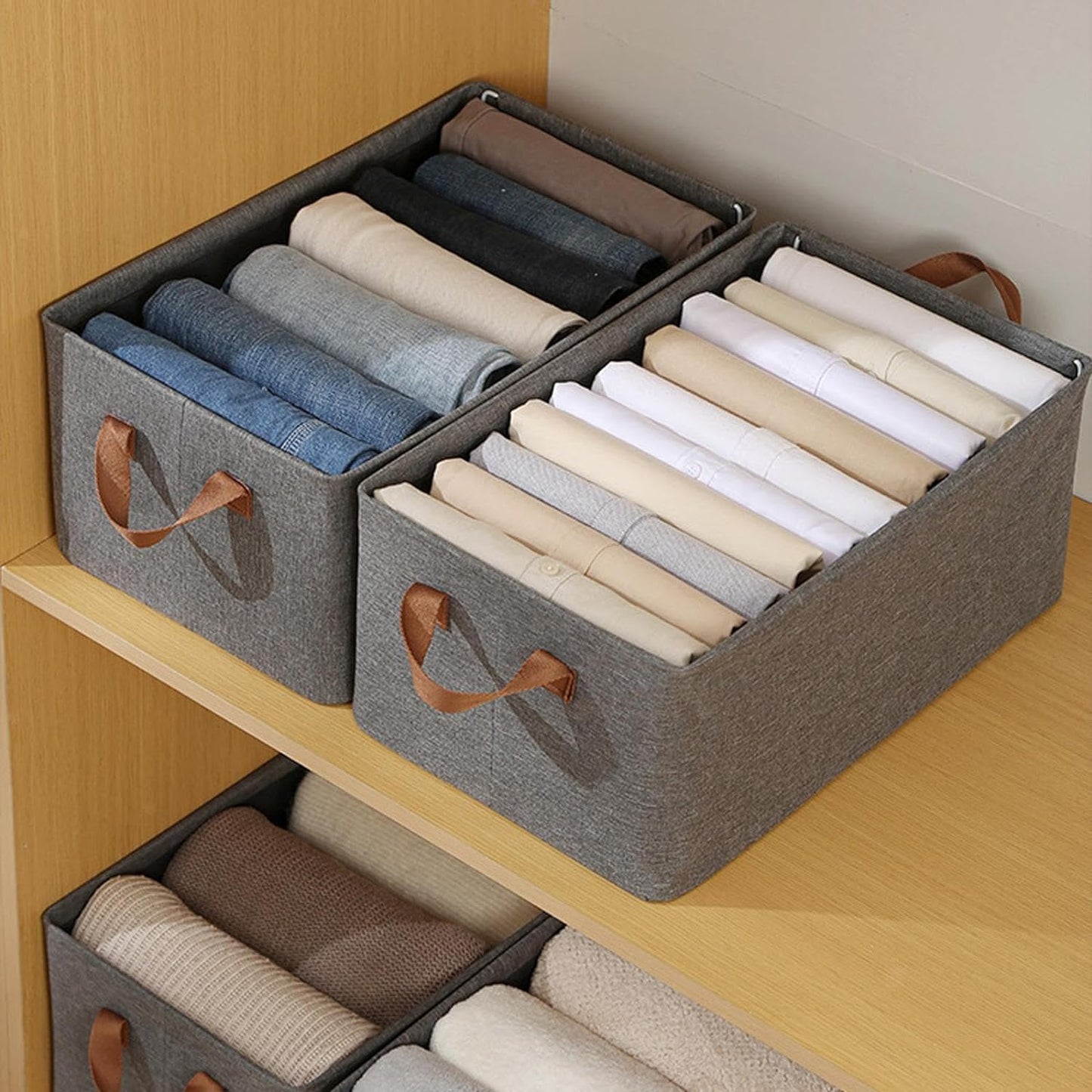 Flexi Fold Large Cloth Basket (Pack of 2)